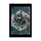 Abstract Cosmic Hex Poster — Matte Vertical Wall Art