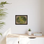 Framed Matte Canvas Art, no 48 — Twin Tree Wood-Carving Reproduction (Bistre, Camouflage Brown & Donkey Brown)