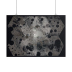 Abstract Hexagon Dots Poster — Monochrome Industrial Wall Art
