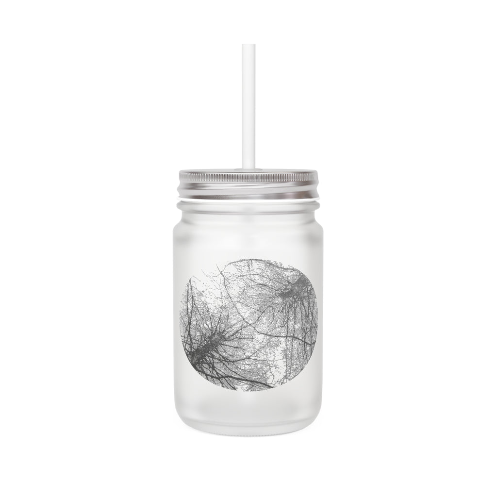 Mason Jar - Minimalistisch zwart boomsilhouet 