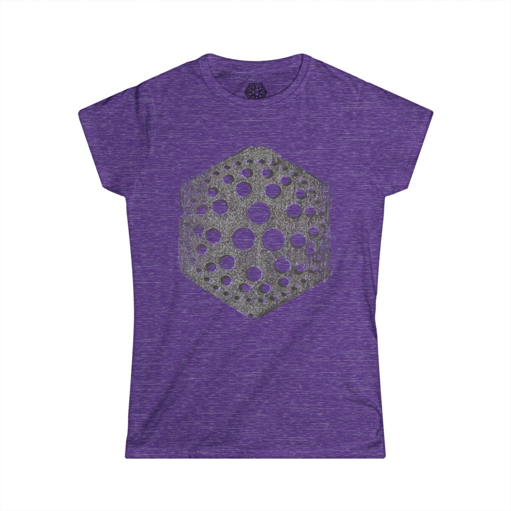 Hexagon Sea Urchin Tee — Vintage Dot Shell Graphic Womens T-Shirt