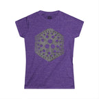 Hexagon Sea Urchin Tee — Vintage Dot Shell Graphic Womens T-Shirt