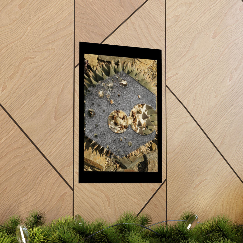 Abstract Geode Collage Matte Vertical Poster | Mineral Art Wall Print