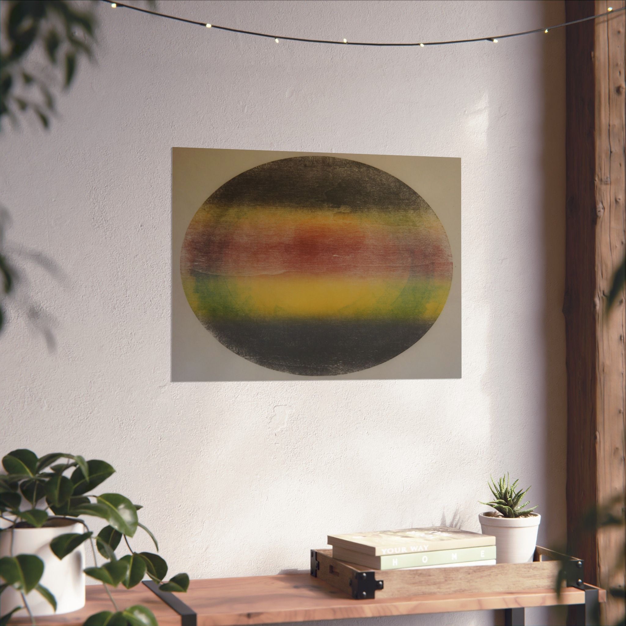 Abstract Rainbow Orb Matte Poster — Minimalist Horizontal Wall Art