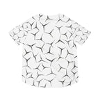 Abstract Black & White Cracked Pattern Baseball Jersey