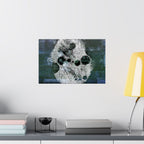 Abstract Moon Crater Matte Poster — Horizontal Wall Art