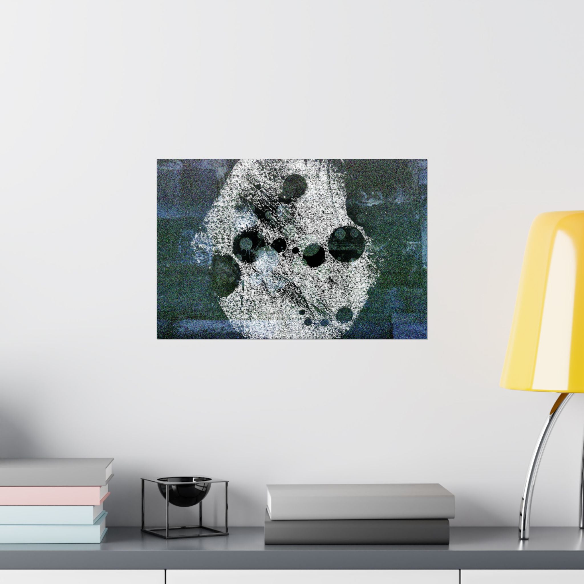 Abstract Moon Crater Matte Poster — Horizontal Wall Art