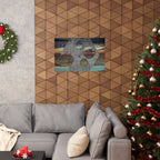 Abstract Rusted Metal Texture Matte Horizontal Poster | Industrial Wall Art