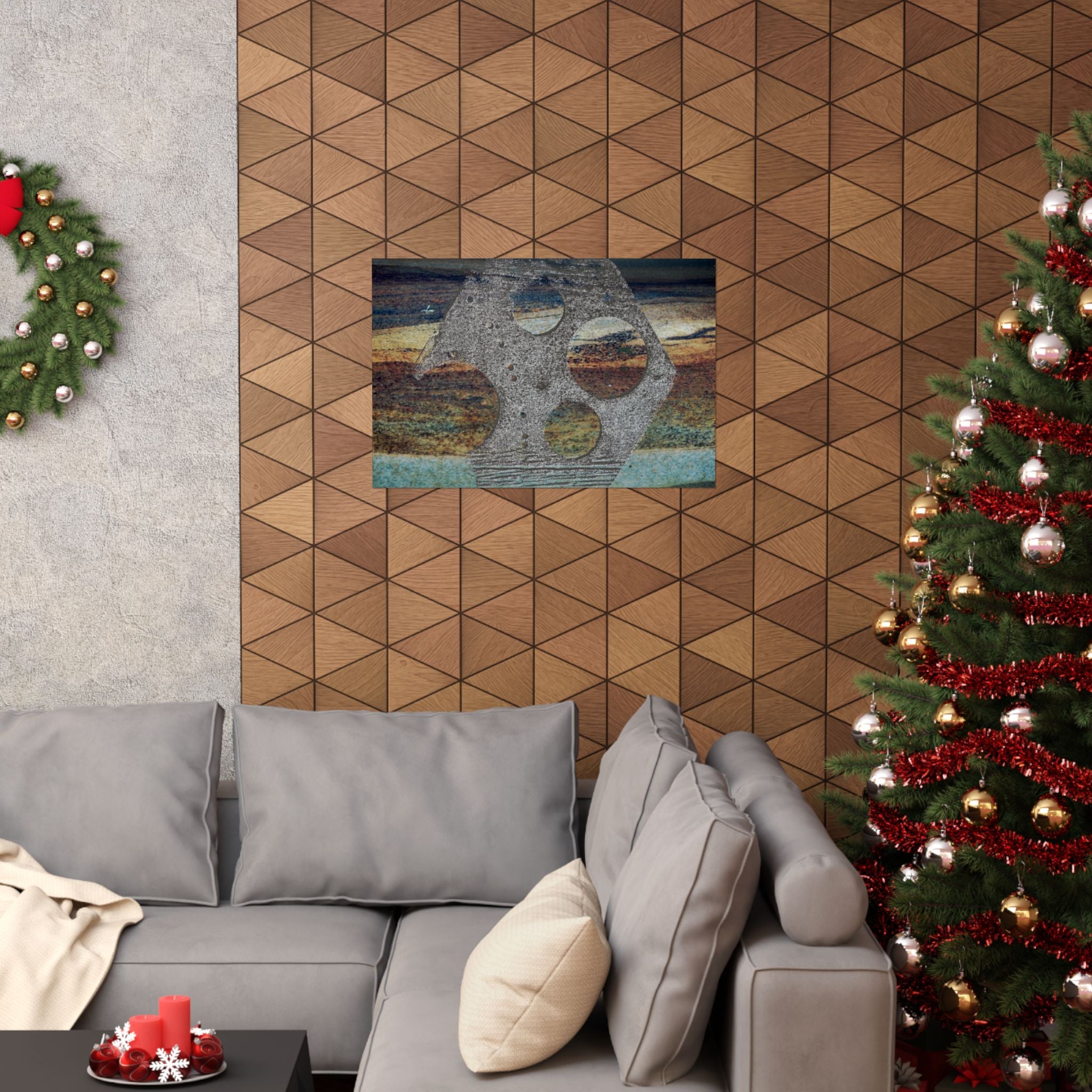 Abstract Rusted Metal Texture Matte Horizontal Poster | Industrial Wall Art