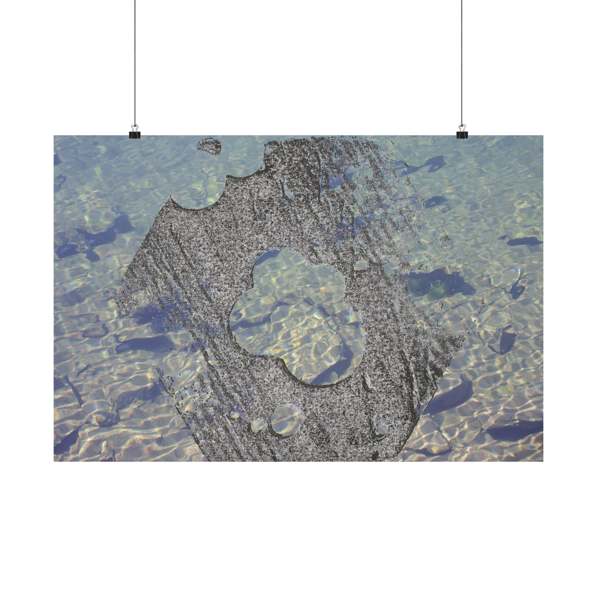 Abstracte oceaantextuur poster | Matte horizontale poster 