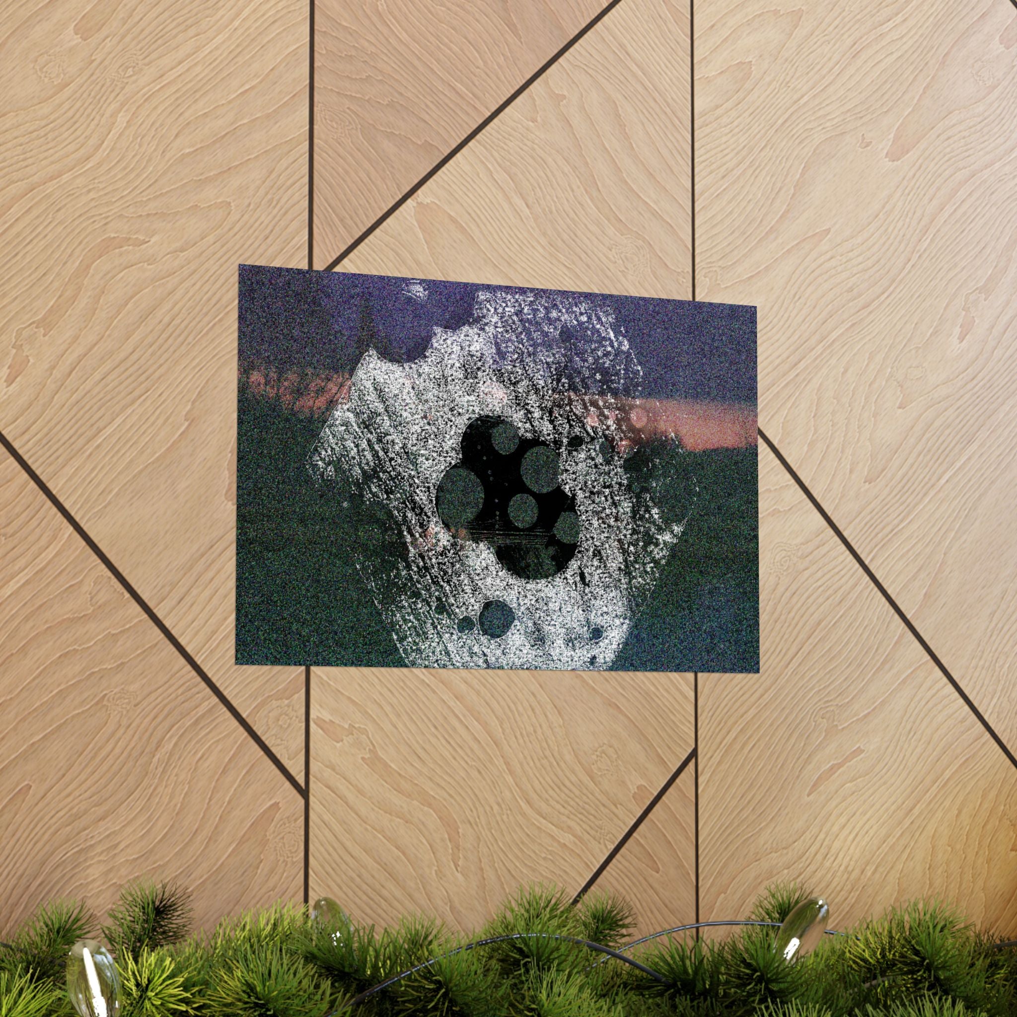 Abstract Grainy Landscape Poster — Matte Horizontal Art Print