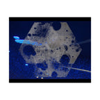 Abstract Blue Space Poster — Matte Horizontal Art Print