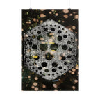 Geometric Hexagon Bubble Art Poster — Abstract Floral Light Vibes