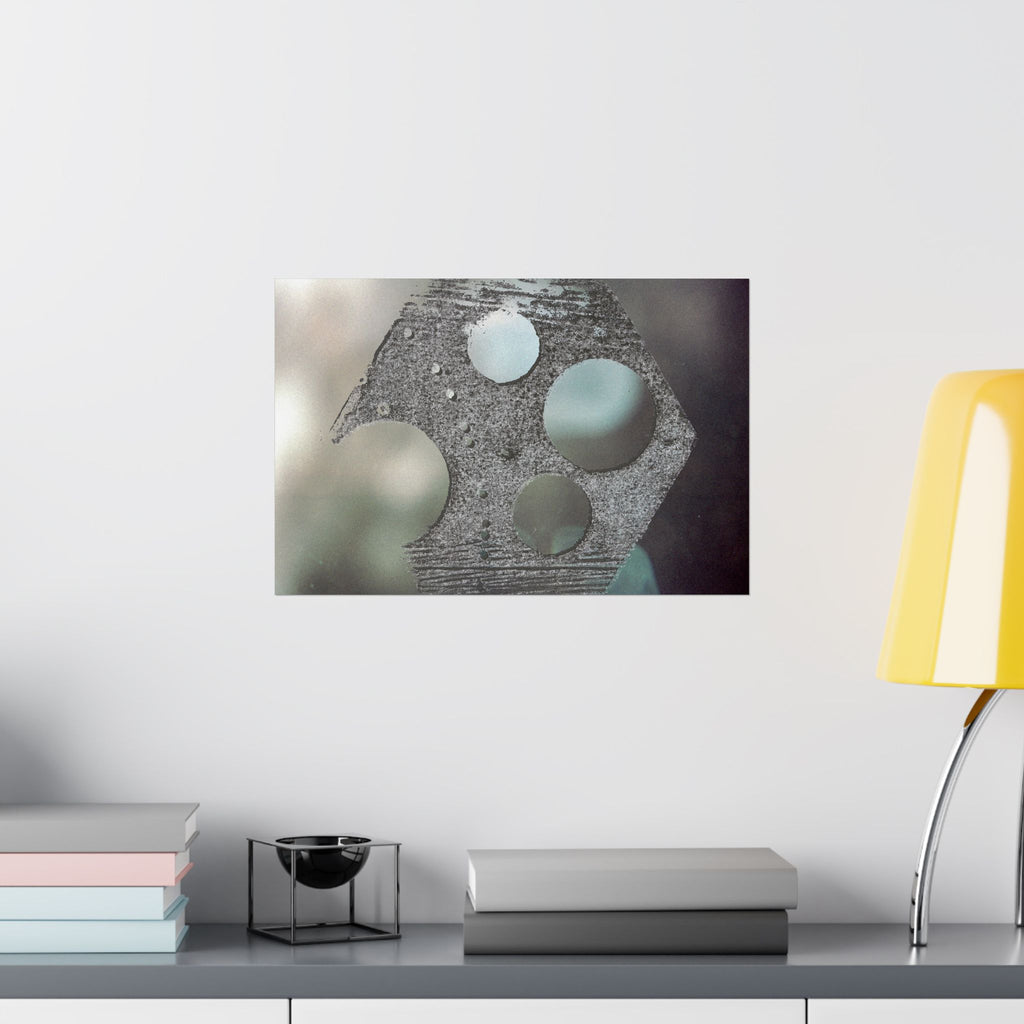 Abstract Geometric Texture Poster Matte Horizontal Poster | Modern Wall Art