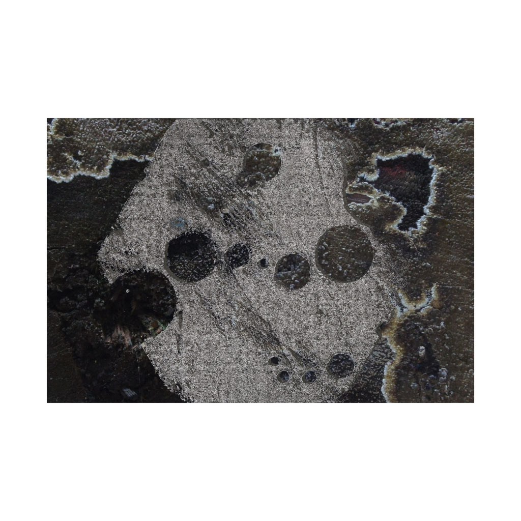 Abstracte grunge matte poster — Donkere textuur horizontale muurdecoratie 
