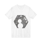 Hex Moon Graphic Tee Design Hex02 — Distressed Space Cheese Vintage Astronomy V-Neck T-Shirt