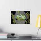 Abstracte poster met organische textuur en matte afwerking | Horizontale wanddecoratie, geïnspireerd op de natuur 