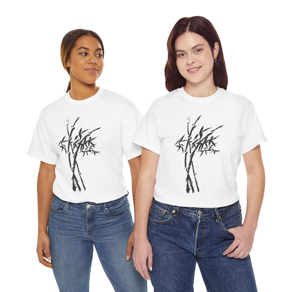 Bamboo Silhouette Tee - Minimal Zen Bamboo Graphic T-Shirt