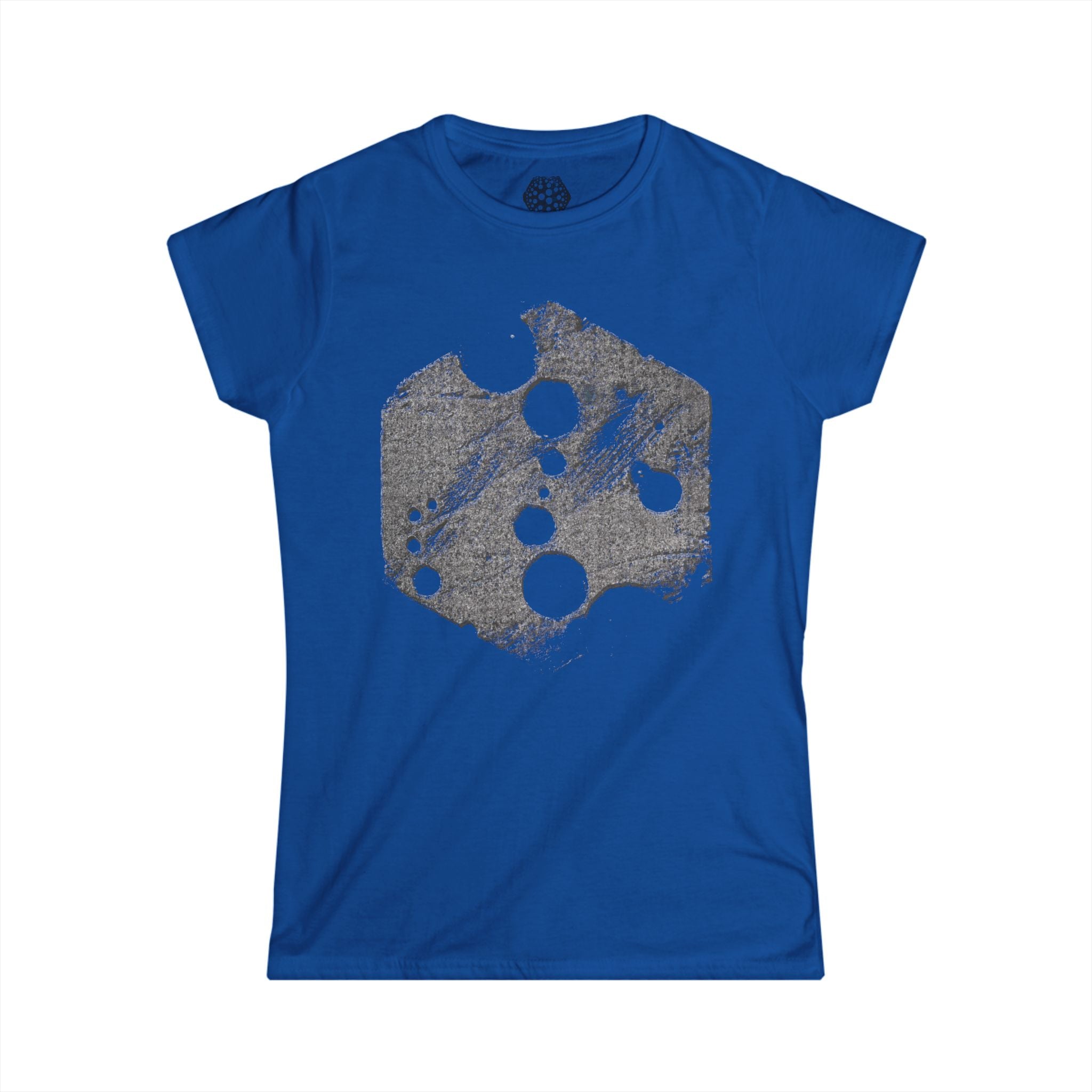 T-shirt met kaasplakmotief — Vintage T-shirt met verweerde Zwitserse kaasprint 