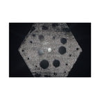 Abstract Hexagon Poster — Minimal Black & Gray Matte Horizontal Wall Art