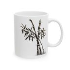Bamboo Ink Ceramic Mug — Minimalist Asian Brush Painting Coffee Cup (11oz/15oz)