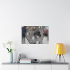 Abstracte industriële metalen textuur matte horizontale poster 