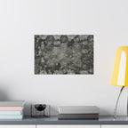 Abstracte zeshoekige poster met bubbelstructuur en matte afwerking — Geometrische wanddecoratie 