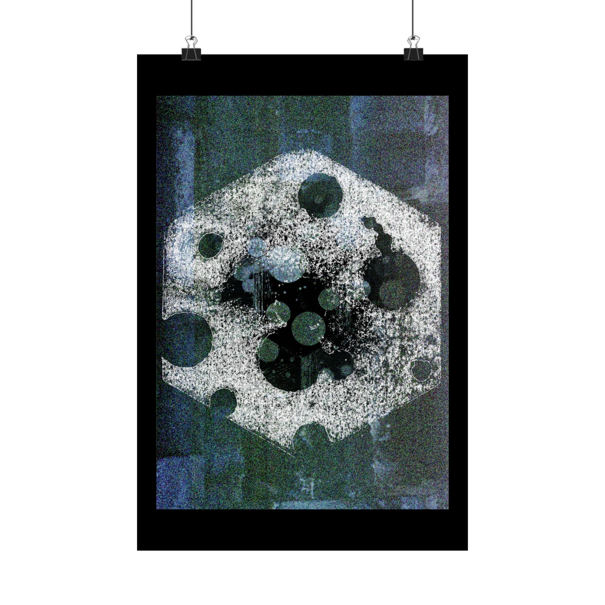 Abstracte poster met maanfasen — Matte verticale wanddecoratie 