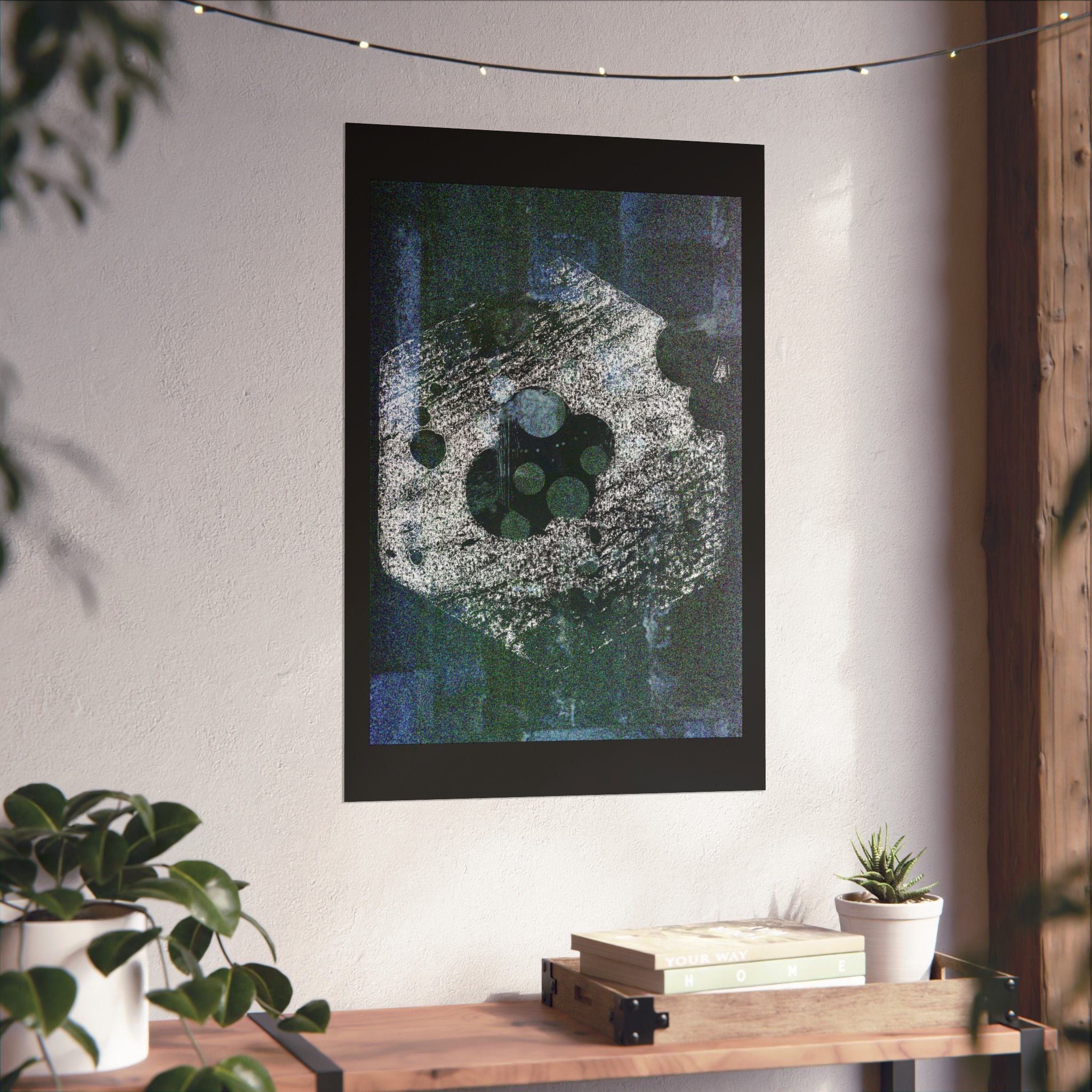Abstract Moonstone Matte Poster — Vertical Modern Art Print