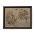 Framed Matte Canvas Art, no 24 — Twin Tree Wood-Carving Reproduction (Black Marlin & Arrowtown)