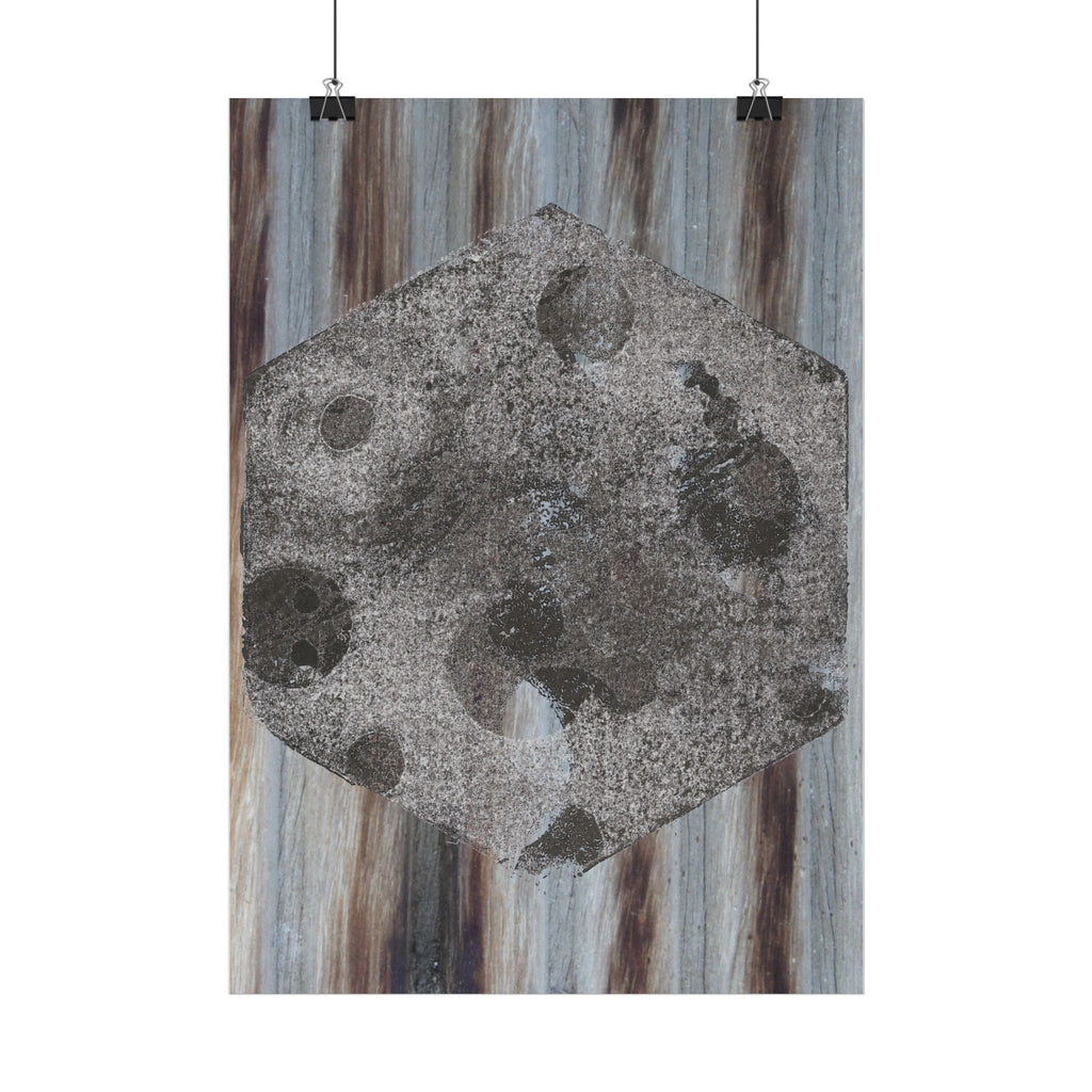 Abstracte maansteenposter — Verticale wanddecoratie 