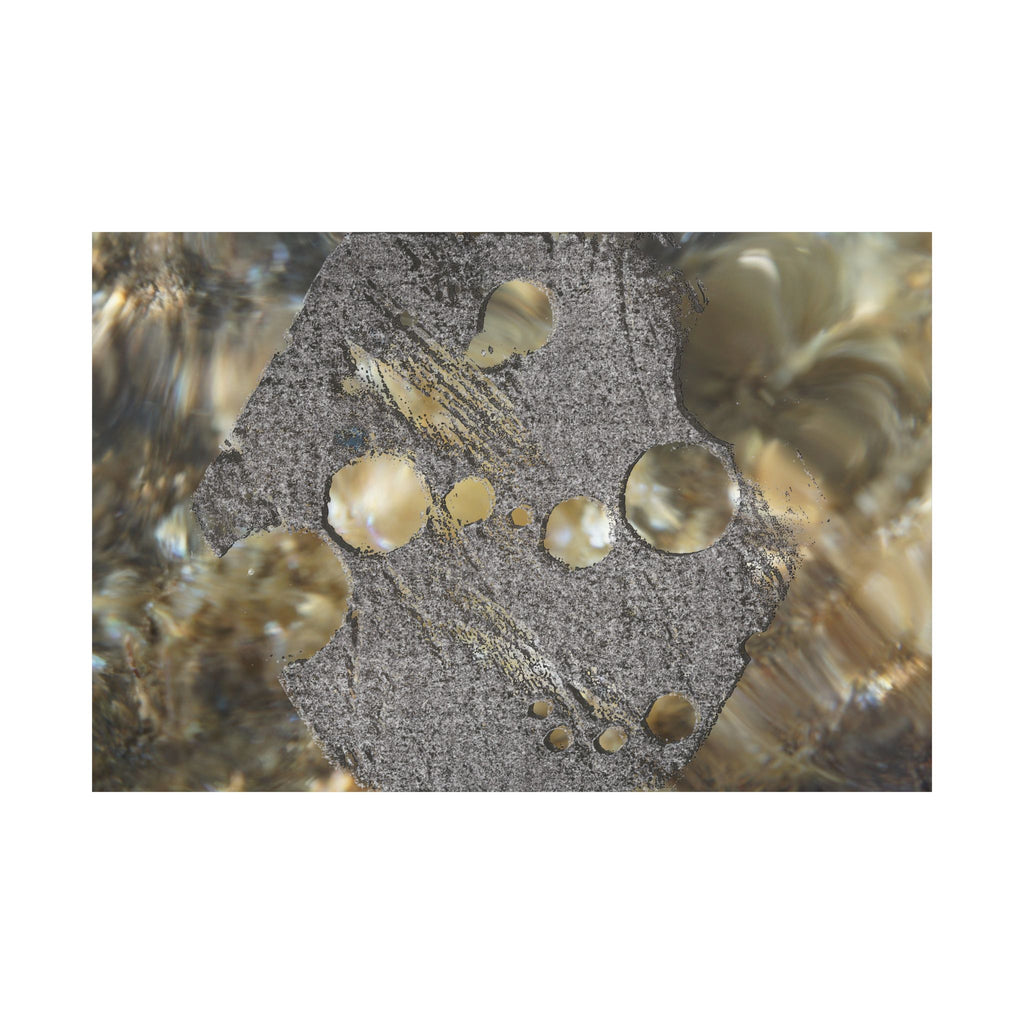 Matte horizontale poster — Abstracte muurdecoratie met water- en steentextuur 