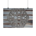 Rustic Honeycomb Poster Matte Vertical Poster | Hexagon Wall Art, Barn Wood Texture
