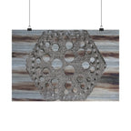 Rustic Honeycomb Poster Matte Vertical Poster | Hexagon Wall Art, Barn Wood Texture