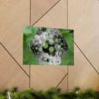 Matte Horizontal Poster — Green Hexagon Botanical Abstract Wall Art