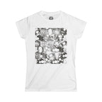 Damesshirt — Monochroom abstract bubbelprint shirt 