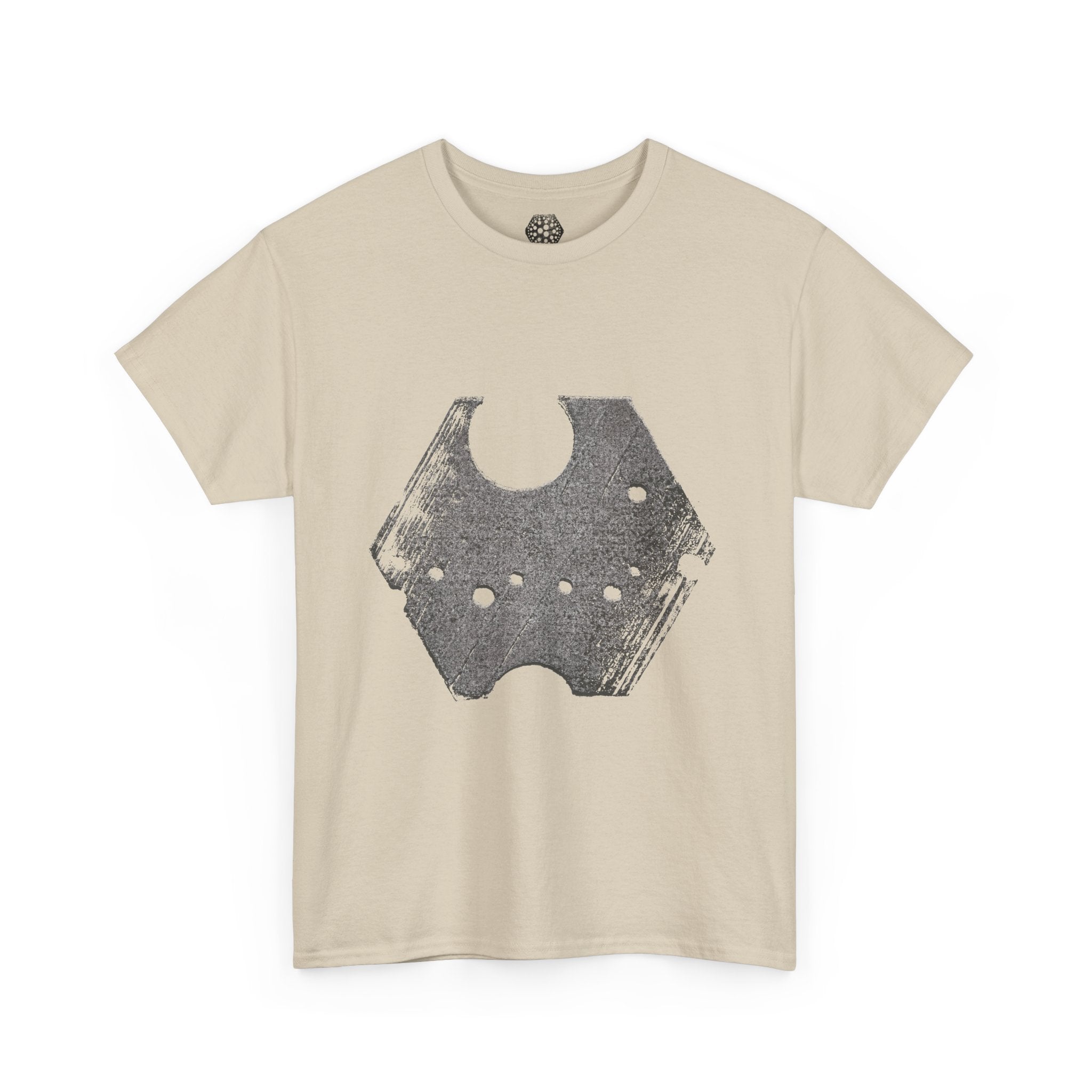 Hexagon Circles Graphic Tee — Digital Manual Print Art