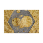 Zeskantmoer Macro Poster | Industriële textuur Matte Horizontale Poster 