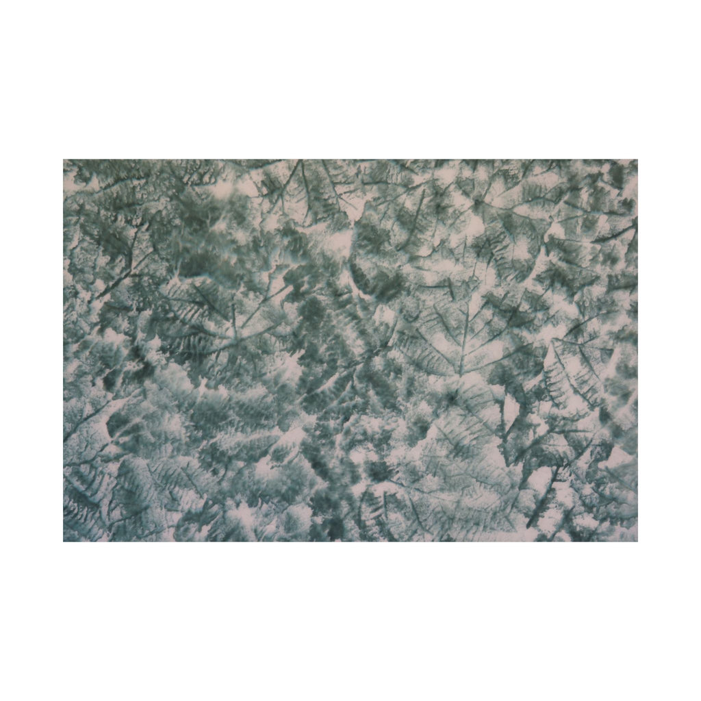 Poster met botanische textuur en matte afwerking — Horizontaal wanddecoratie met groen bladpatroon 