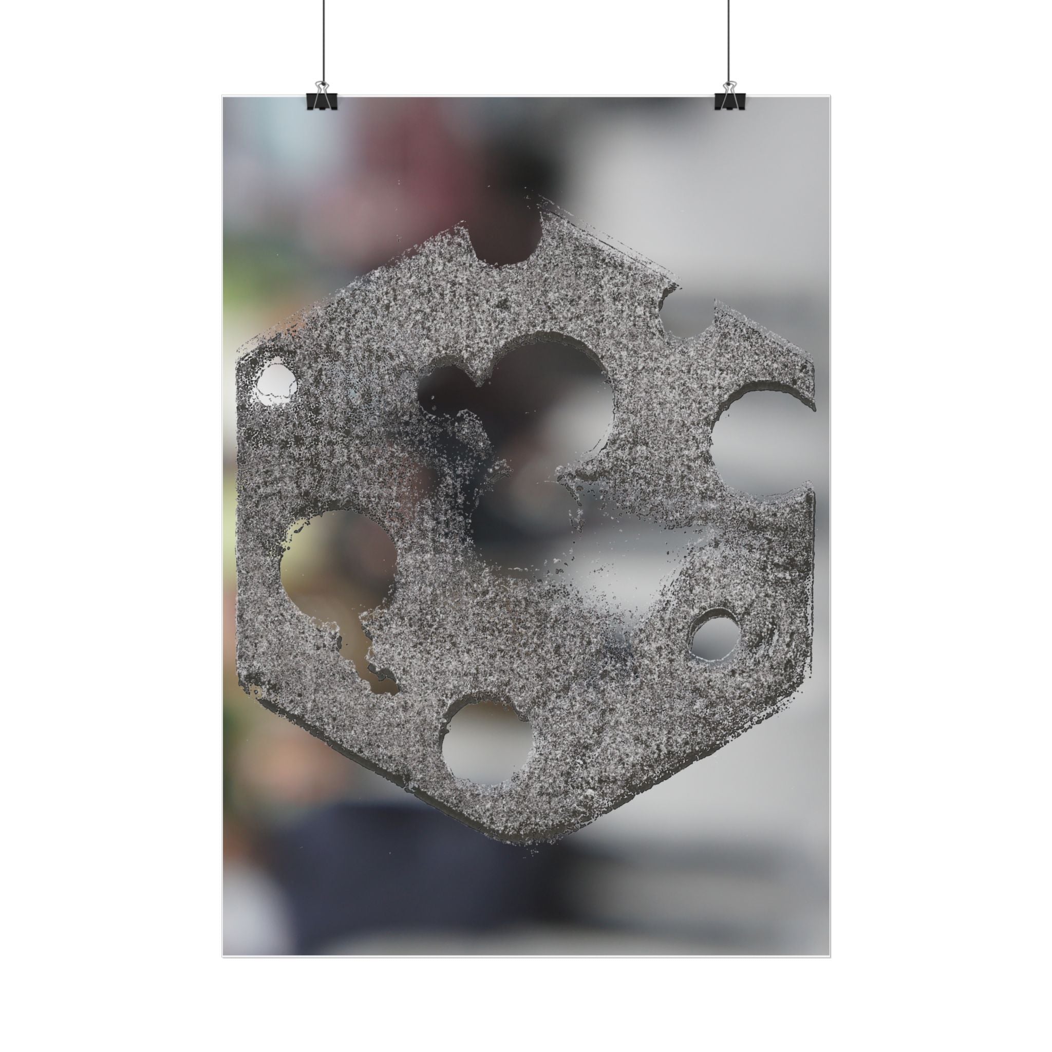 Abstract Hexagon Texture Poster — Modern Geometric Wall Art