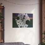 Abstract Moon Crater Matte Horizontal Poster — Surreal Celestial Art Print