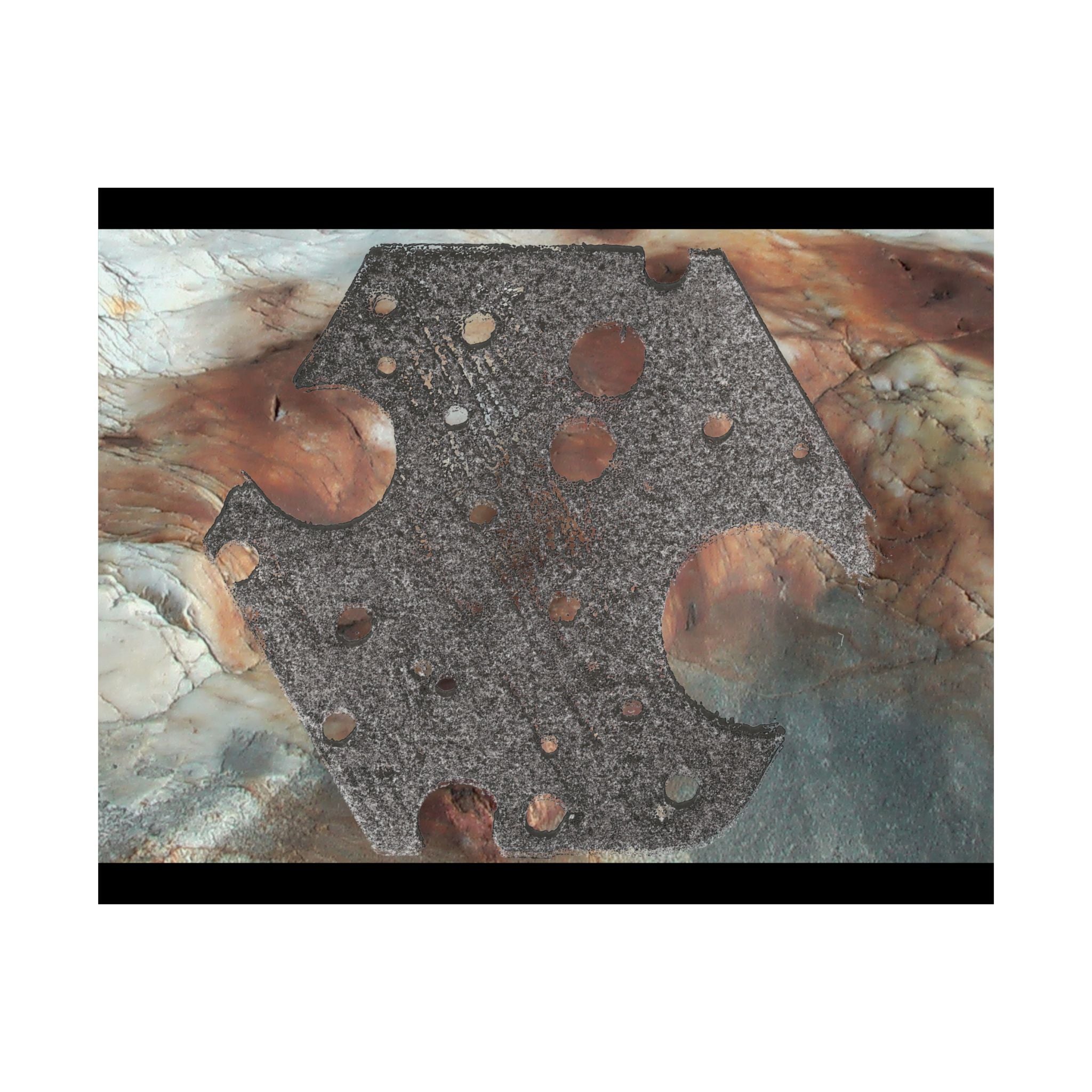Abstracte poster met geologische textuur — Matte horizontale kunstprint 