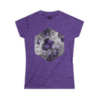 Hexagon Cosmic Dots Women's Tee — Vintage Space Geometry Graphic
