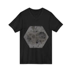 Hex Moon Graphic Tee Design Hex13 — Distressed Space Cheese Vintage Astronomy V-Neck T-Shirt