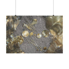 Matte horizontale poster — Abstracte muurdecoratie met water- en steentextuur 