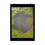 Abstract Geometric Hexagon Poster Matte Vertical | Green Leaf Texture