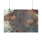 Abstracte poster met geologische textuur — Matte horizontale kunstprint 