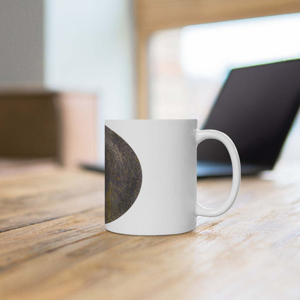 Ceramic Mug — Rustic Leaf Texture Coffee Cup (Nature-Inspired, Earthy Home Gift) - no 39