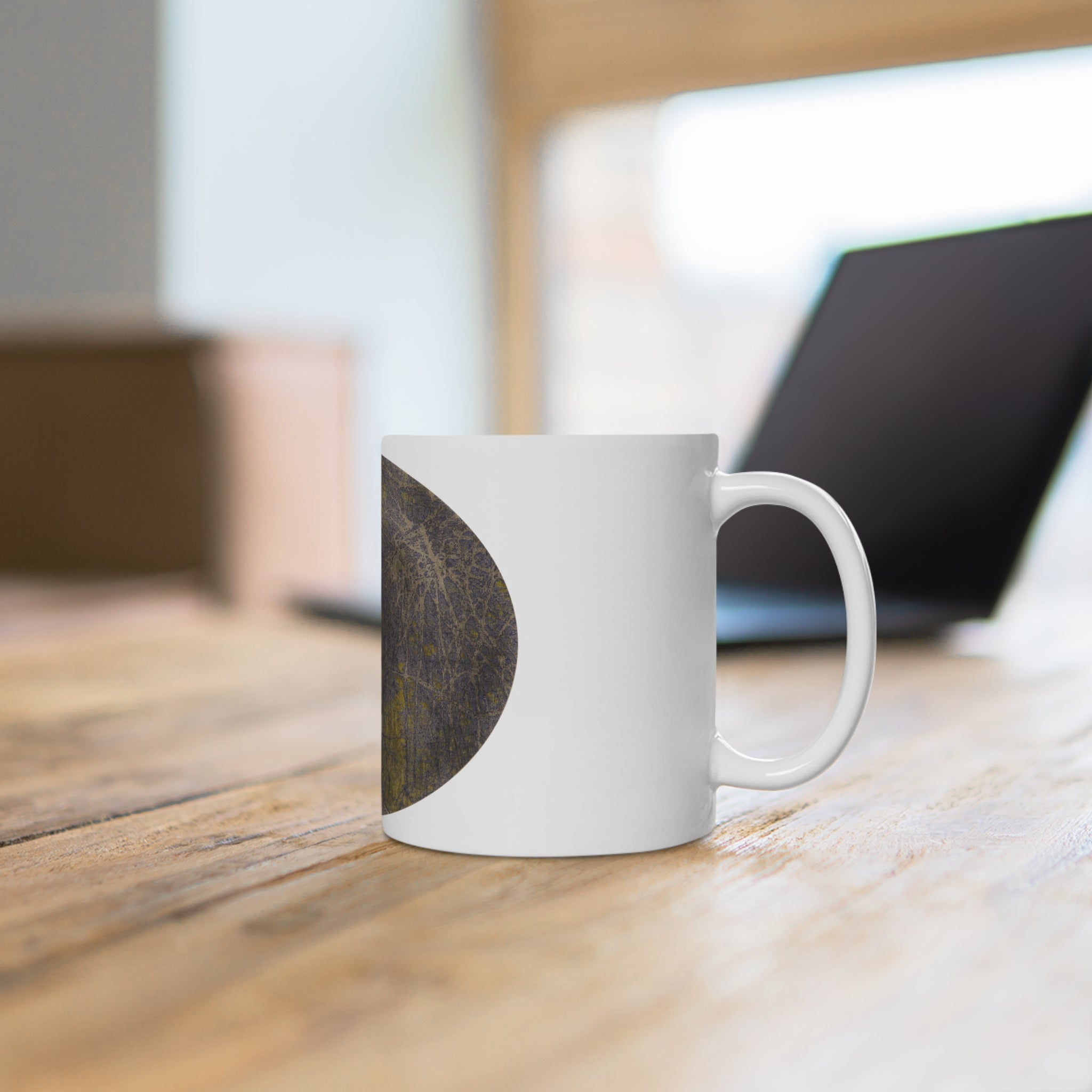 Ceramic Mug — Rustic Leaf Texture Coffee Cup (Nature-Inspired, Earthy Home Gift) - no 39