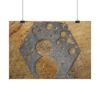 Rustieke metalen stencilposter 